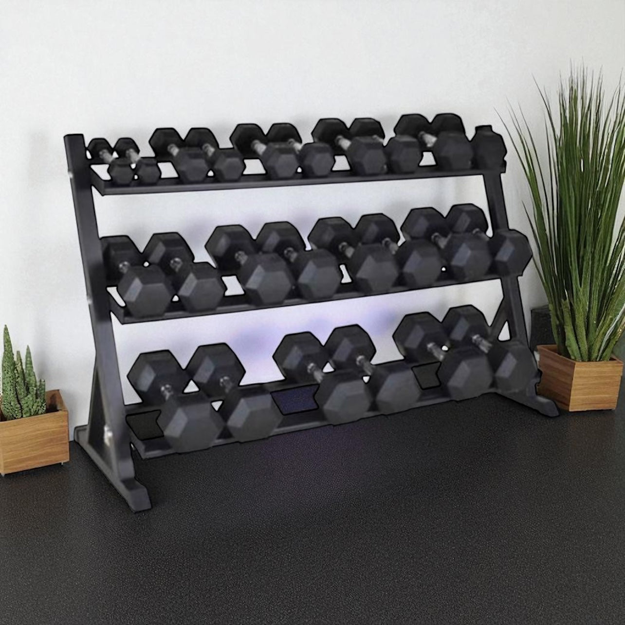 RUBBER HEX DUMBBELL BUNDLES