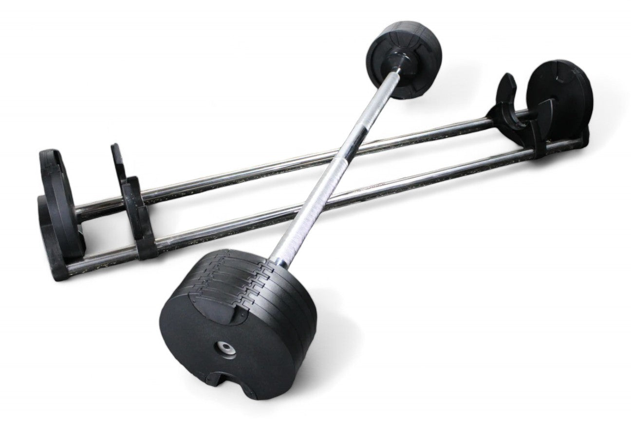 Rock Solid Fitness Equipment Weight Bars ADJUSTABLE BARBELL 38KG