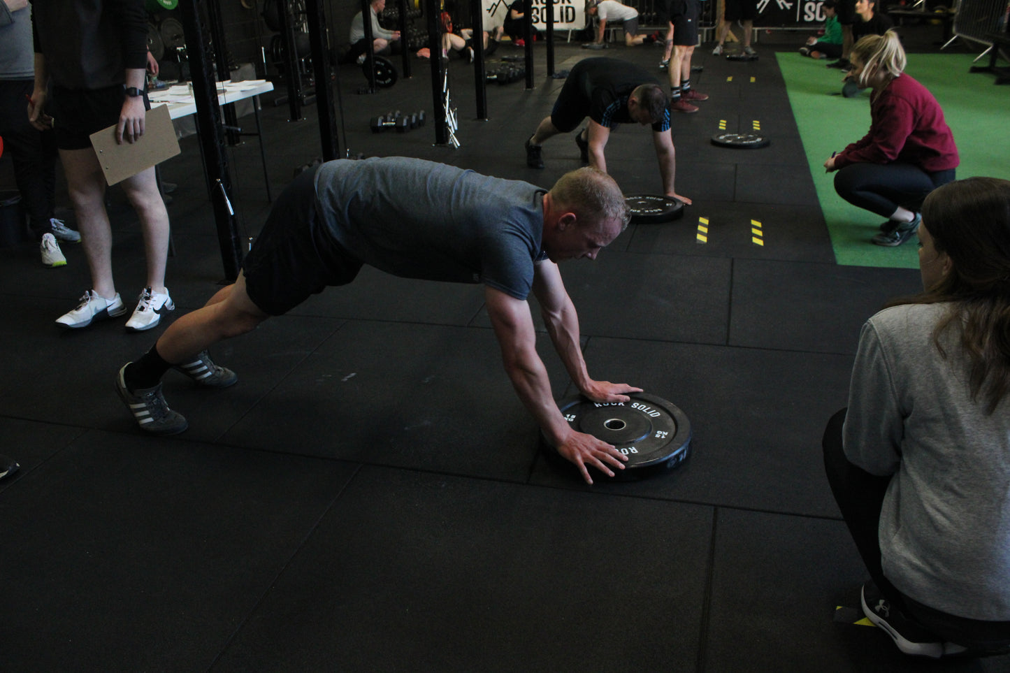 Rock Solid Exercise Equipment Mats RUBBER GYM FLOORING - BLACK TILES (15MM X 1M X 1M)