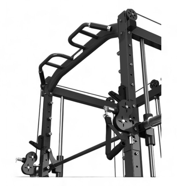 Rock Solid Fitness Equipment Weight Lifting Machines & Racks 6 IN 1 POWER RACK WITH SMITH AND CABLE MACHINE
