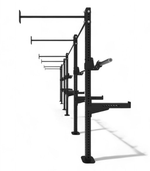Rock Solid Fitness Equipment Weight Lifting Machines & Racks THREE BAY WALL MOUNTED RIG