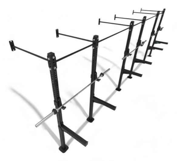 Rock Solid Fitness Equipment Weight Lifting Machines & Racks THREE BAY WALL MOUNTED RIG