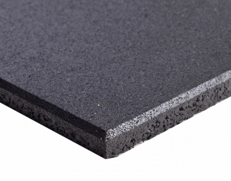 RUBBER GYM FLOORING BLACK TILES 15MM X 1M X 1M Rock Solid Fitness Equipment