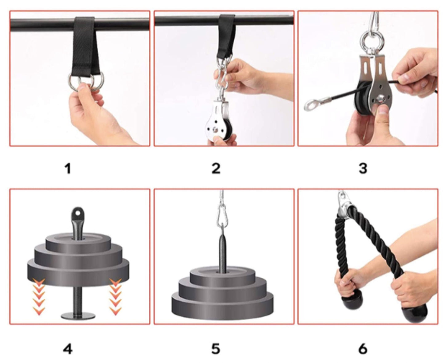Rock Solid Exercise Machine & Equipment Sets CABLE PULLEY SYSTEM (FULL)