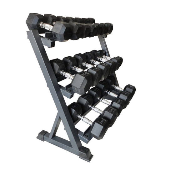 Rock Solid Free Weights RUBBER HEX DUMBBELL BUNDLES