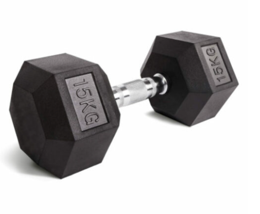 Rock Solid Free Weights RUBBER HEX DUMBBELLS PAIRS