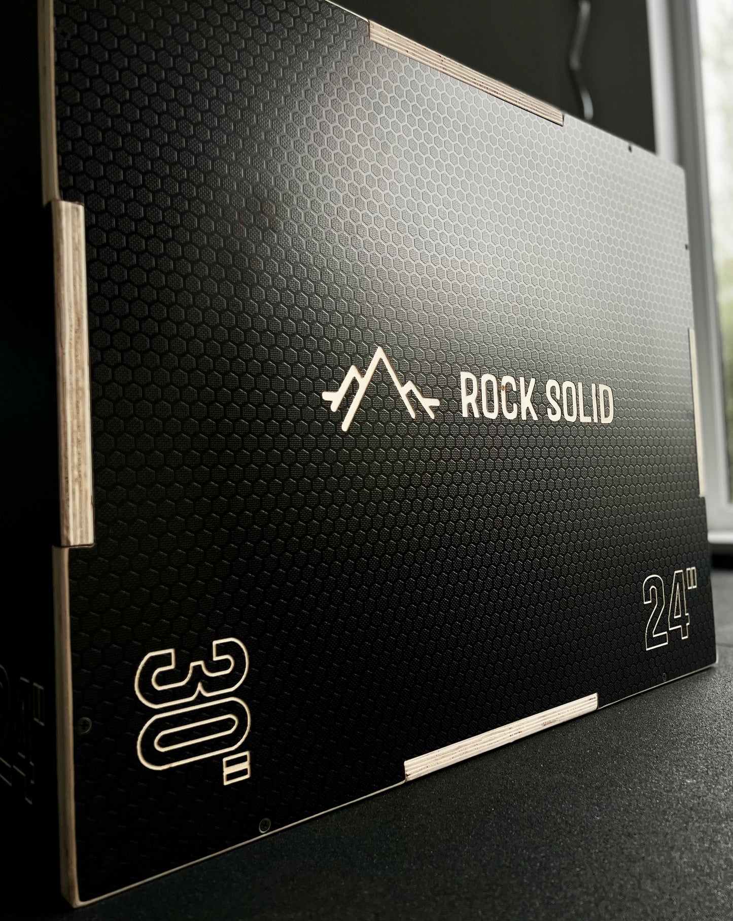 Rock Solid Fitness Equipment Exercise & Fitness WOODEN PLYOMETRIC BOX 3 IN 1 - 20” x 24” x 30” (BLACK)