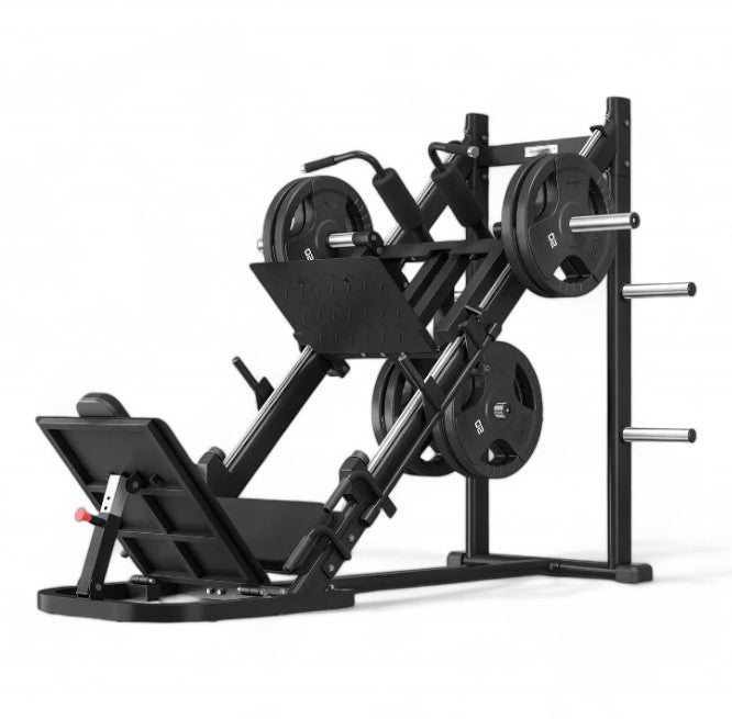 Rock Solid 2-in-1 Leg Press and Hack Squat Machine — plate-loaded home gym leg machine, Ireland