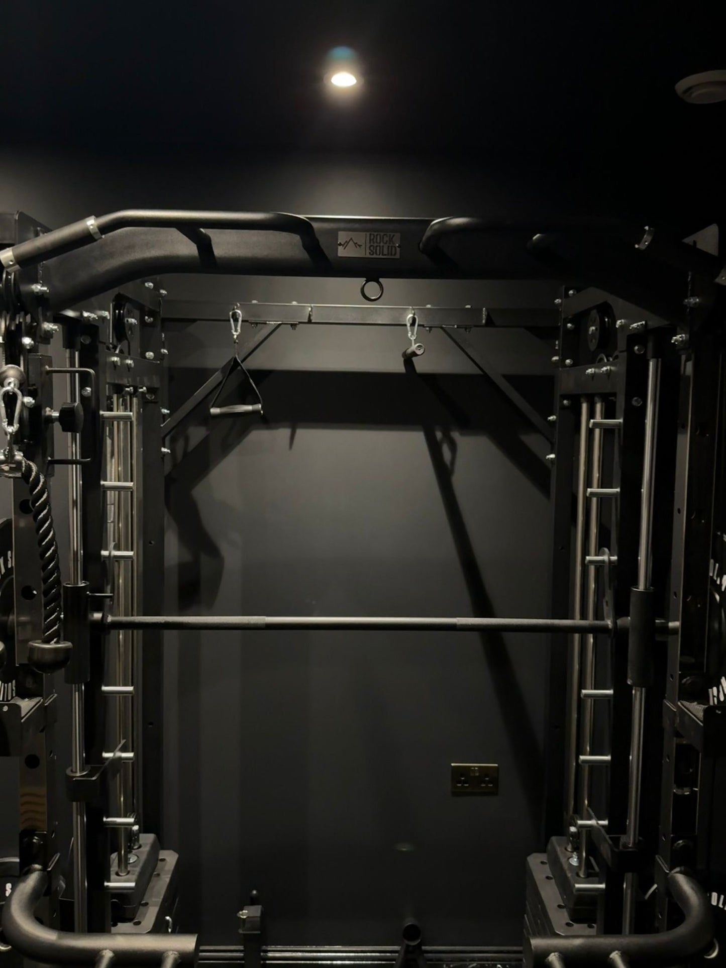 MULTIFUNCTIONAL POWER RACK WITH SMITH AND DUAL STACK CABLE MACHINE