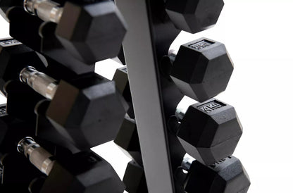 HEX DUMBBELL SET 1KG - 10KG + STORAGE RACK