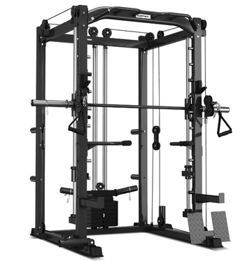 ROCK SOLID 6 IN 1 POWER RACK WITH SMITH AND CABLE MACHINE