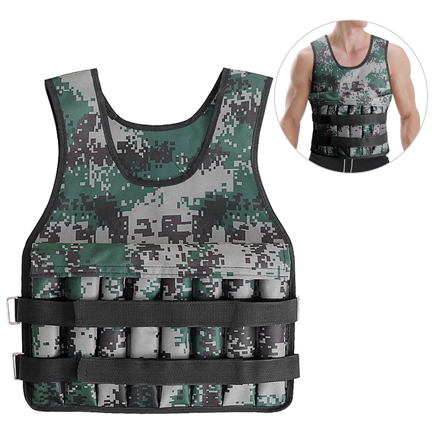 Rock Solid Fitness Equipment Sporting Goods WEIGHTED TRAINING VESTS (10KG, 20KG)