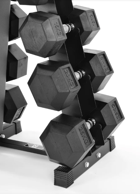 Rock Solid Free Weights RUBBER HEX DUMBBELL BUNDLES